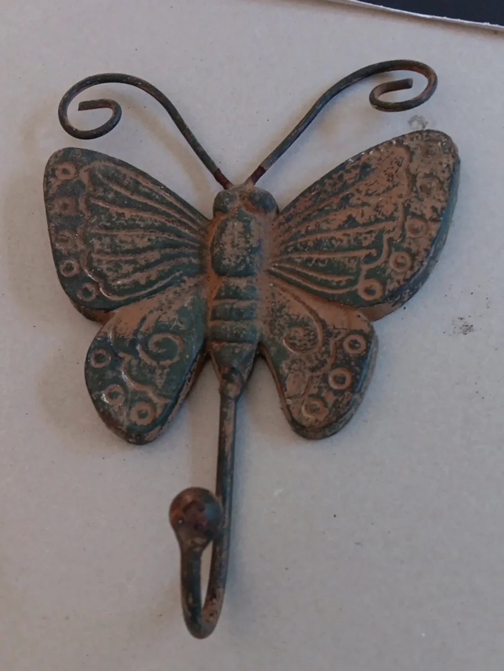 Rustic Cast IronButterfly Wall Hooks - Brown